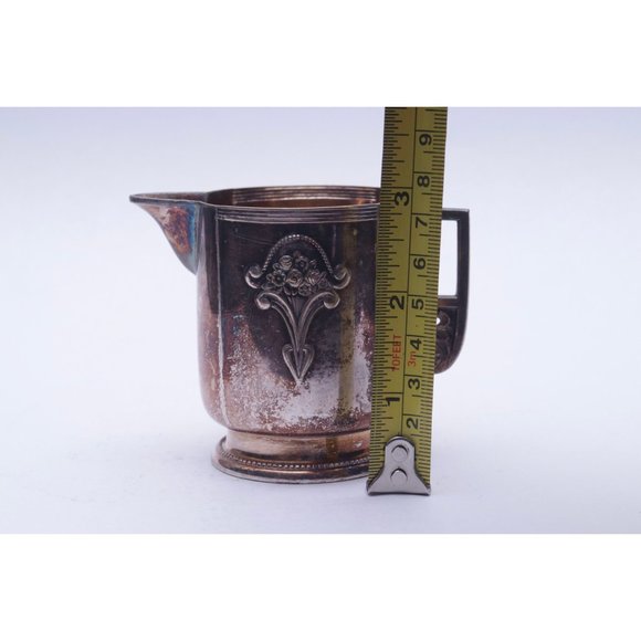 Silver-Plated Antique Creamer and Sugar Bowl, WMF, EP Silver Plated, Germany - Picture 7 of 8